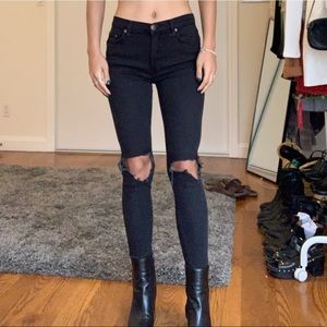 Free People Black Skinny Jeans